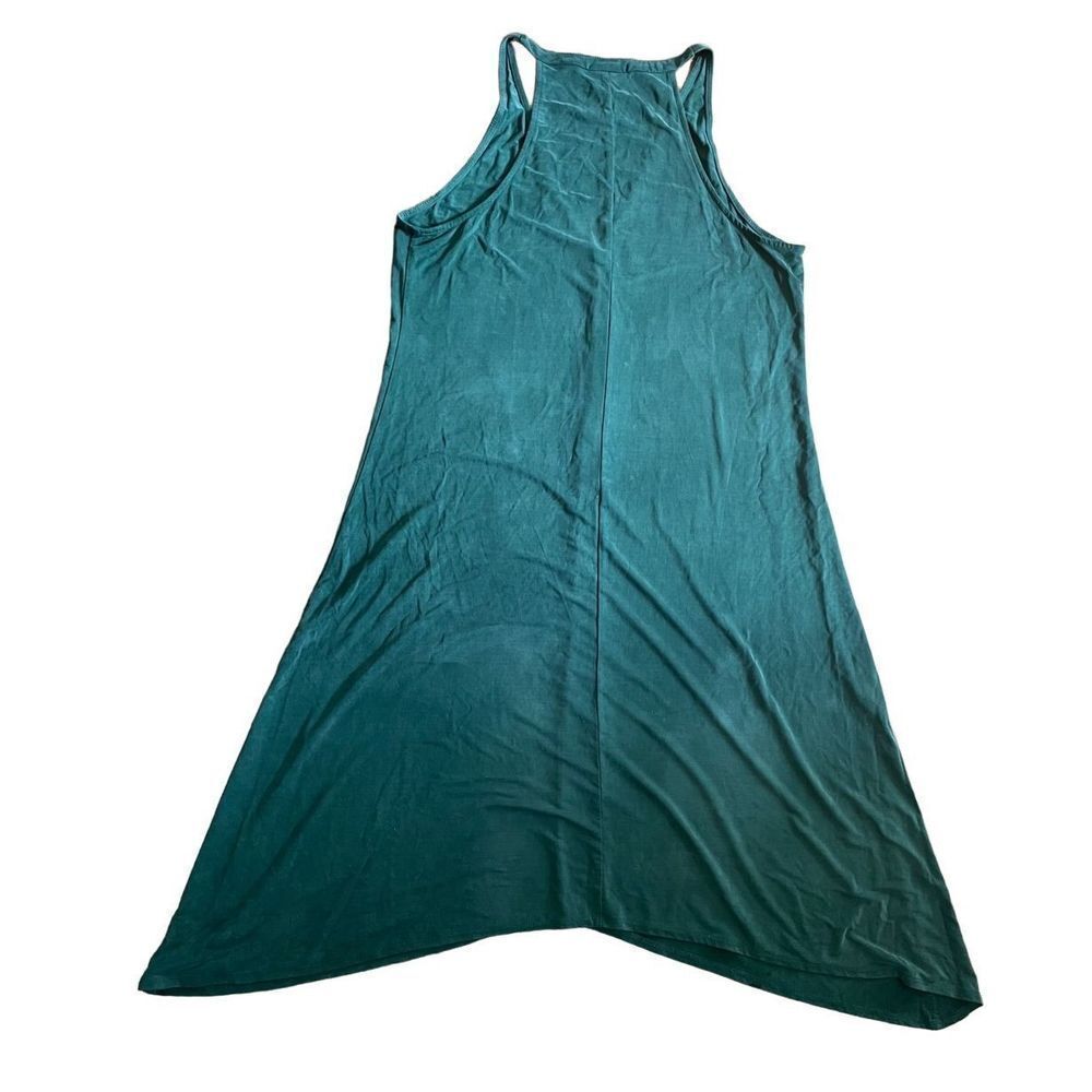 Anthropologie Dolan Left Coast Teal asymmetrical midi tank dress sz M - Picture 8 of 8